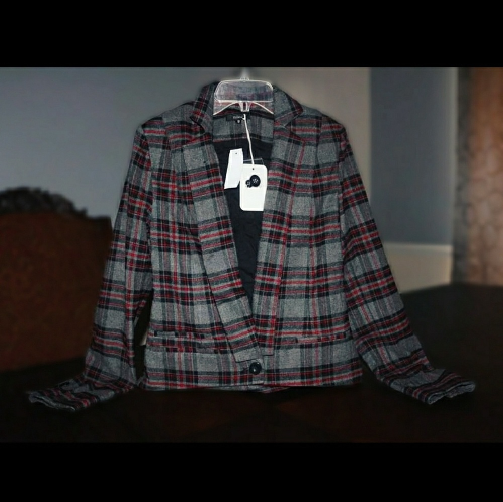(New) Plaid Women's Blazer Jacket
